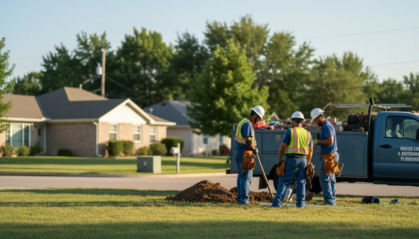 Residential water line and bathroom plumbing service in Sparks, NE